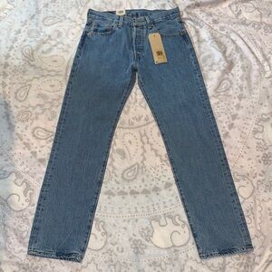 NWT Levis 501 Original Button Fly Blue Jeans Straight Leg Size 29 x 30